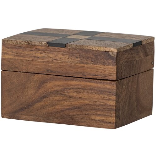 Bloomingville Rjava dekorativna lesena škatla za shranjevanje 6,5x4,5x4 cm Cemile – Cene