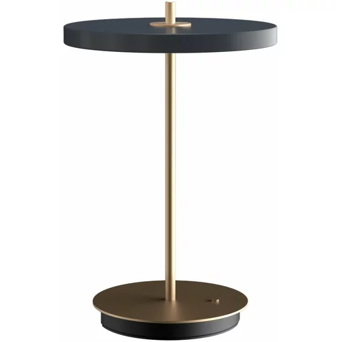 UMAGE Antracitno siva LED stolna lampa s mogućnosti zatamnjivanja s metalnim sjenilom (visina 31 cm) Asteria Move –