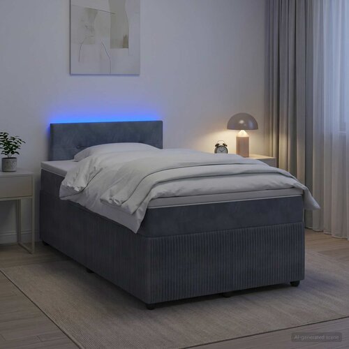  Boxspring krevet s madracem Tamnosiva 120 x 200 cm Bar&amp;scaron;un Slike