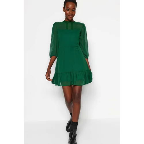 Trendyol Emerald Green Lace Dress