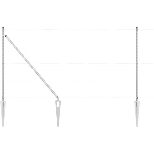 vidaXL Ograjni stebri 7 pcs srebrna Ø32mm 140 cm Pocinkano jeklo, (5000095042) Cene