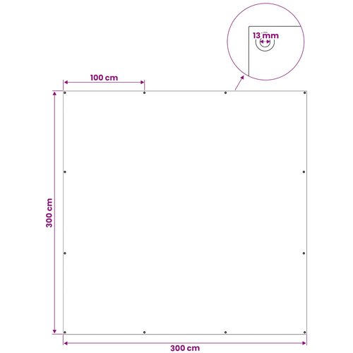  s rupama Antracit siva 3 x 3 m 260 gsm PE Slike