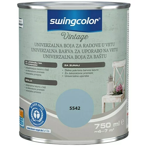 SWINGCOLOR Univerzalna barva za uporabo na vrtu Vintage (750 ml, modra, mat)