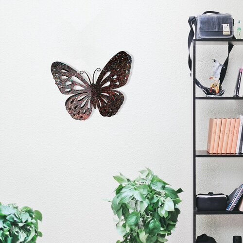 Butterfly multicolor multicolor decorative metal wall accessory Slike