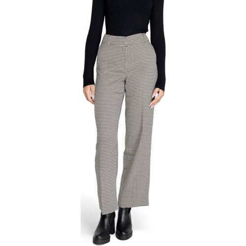 Only Hlače ONLLETTIE MW STR CHECK PANT TLR 15328058 Črna Slike
