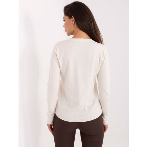 Passione moda Sweater-PM-SW-M1620.68-ecru Slike