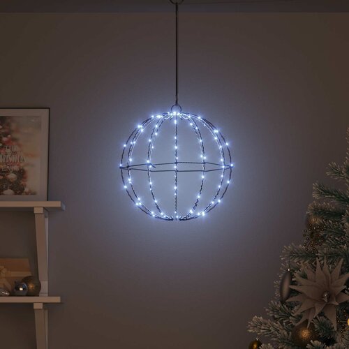  Lopta Hladna bijela 30 x 30 x 32 cm Metal 96 LED lampica Slike