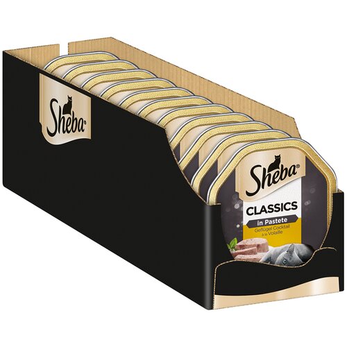 Sheba Mega pakiranje zdjelice 44 x 85 g - Classics pa&amp;scaron;teta koktel peradi Slike