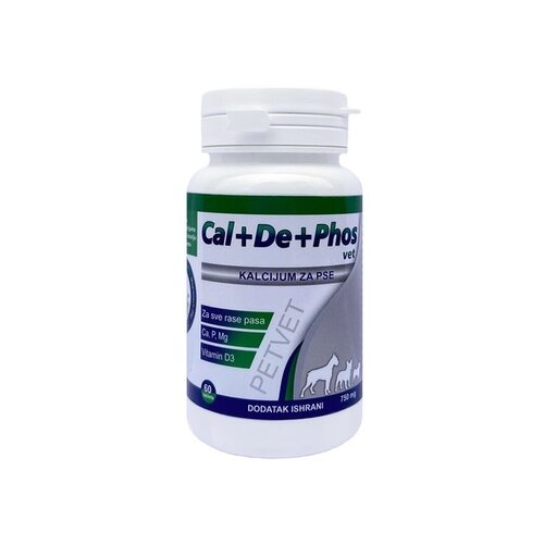 InterAgroVet cal+de+phos vet suplementi za pse, 750mg, 60 tableta Slike