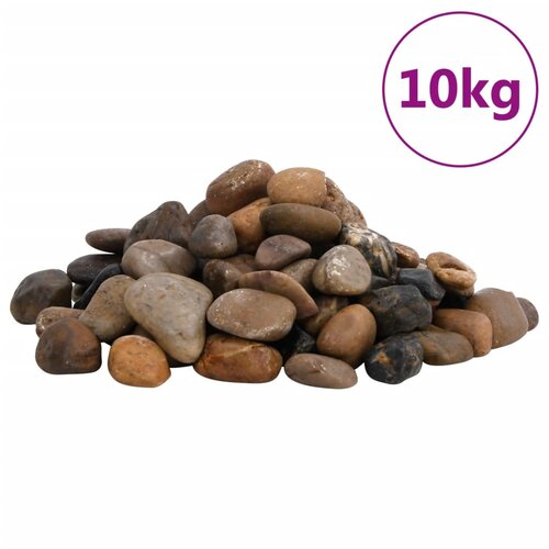 vidaXL Polirani kamenčki 10 kg me&scaron;ane barve 2-5 cm, (21414353) Cene