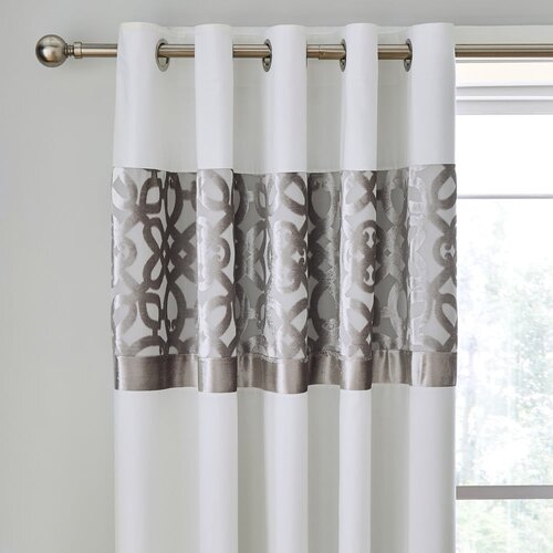 Catherine Lansfield Bež/krem zavjese u setu 2 kom 168x183 cm Lattice Cut – Cijene