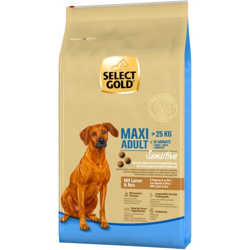 Select Gold Sensitive Adult Maxi jagnjetina in riž 12kg Cene