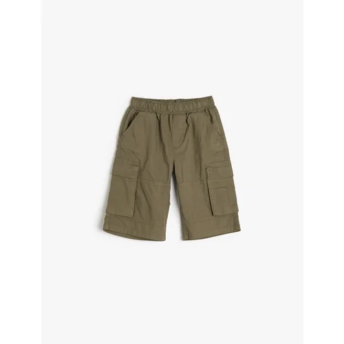 Koton Cargo Shorts with Elastic Waist and Side Pockets Cotton