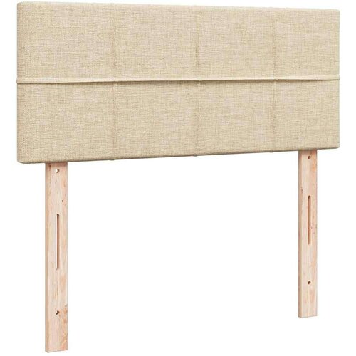 VidaXL otomanski okvir kreveta s madraca krem 120x190 cm od tkanine Slike