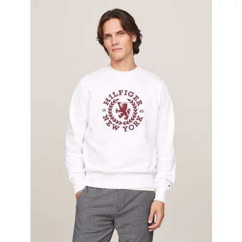 Tommy Hilfiger Sweater majica karmin crvena / bijela