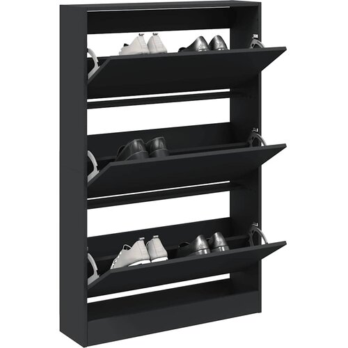Ormarić za cipele crni 80x21x125,5 cm od konstruiranog drva Cijene