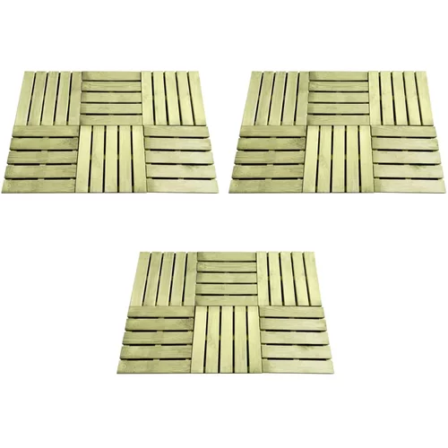 vidaXL Talne plošče 18 kosov 50x50 cm lesene zelene