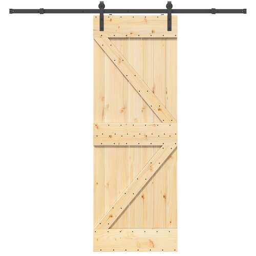 vidaXL Klizna vrata s priborom za montažu 70 x 210 cm masivna borovina Cijene