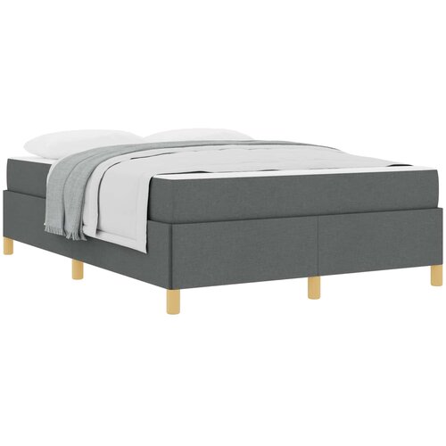  Krevetna konstrukcija Tamno siva 140 x 200 cm tkanina Zagasitosiva Slike