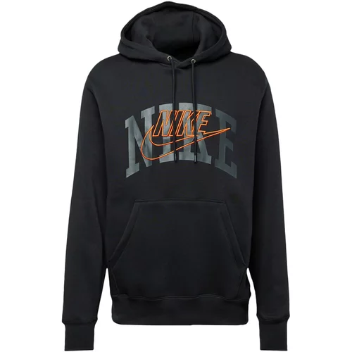 Nike Sportswear Majica siva / oranžna / črna