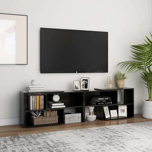 TV ormarić visoki sjaj crni 149 x 30 x 52 cm od iverice Cijene