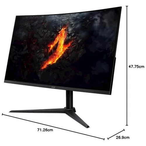 Acer Monitor Nitro XZ322QUV3bmiiphx 80,01 cm (31,5 ''), QHD VA 1 ms 180 Hz ukrivljen 1500R UM.JX0EE.306