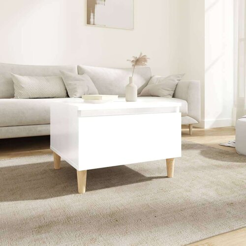 vidaXL Bočni stolić sjajni bijeli 50 x 46 x 35 cm konstruirano drvo Cene