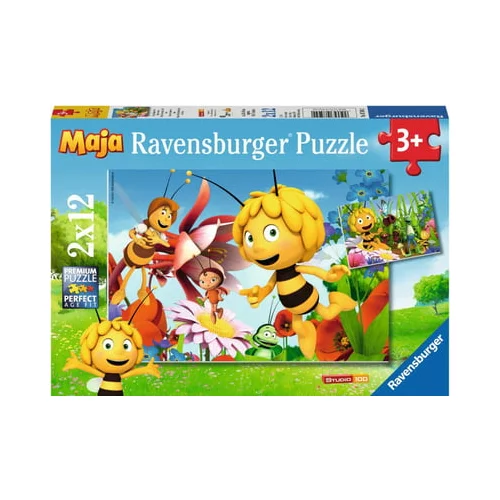Ravensburger Puzzle - Čebelica Maja na cvetličnem travniku, 2 x 12 delov