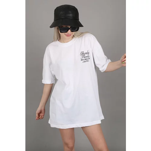 Madmext T-Shirt - White - Oversize