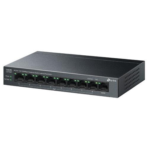 Tp-link LS109P(UN) 9-Port 10/100Mbps Desktop Switch sa 8-Portova PoE+ Cene