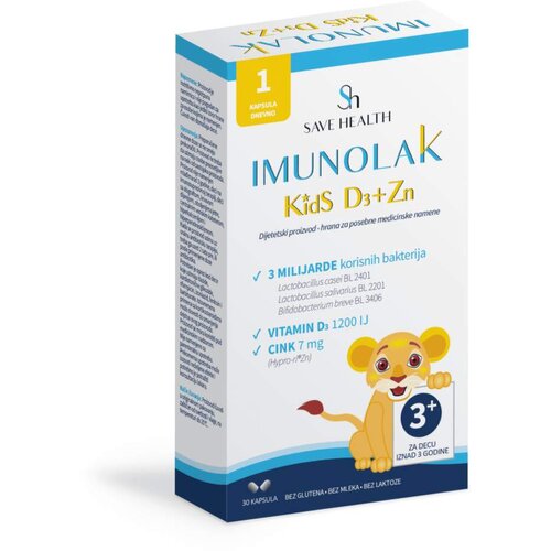 Imunolak kids D3+Zn, 30 kapsula Slike