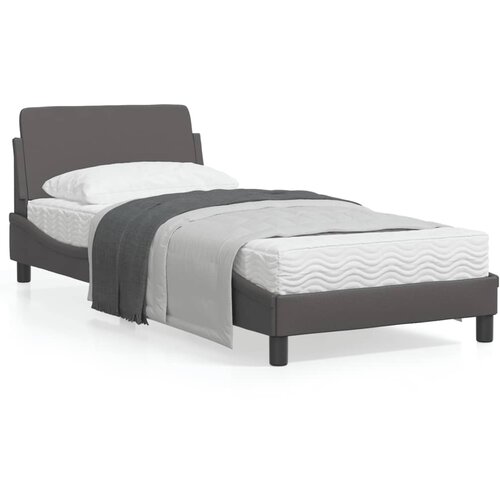 vidaXL Okvir za krevet s uzglavljem sivi 90x200 cm od umjetne kože Cene