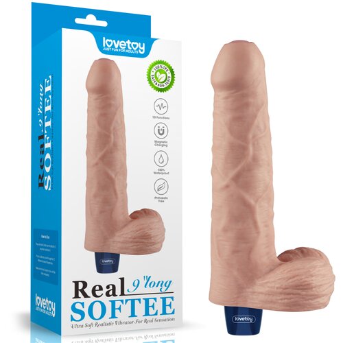 Lovetoy Real Softee Rechargeable Vibrating Dildo 9" Flesh Cijene