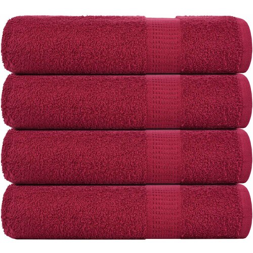 Furnova Kopalne brisače 4 kos bordo 100x150 cm 360 g/m² 100% bombaž, (21916486) Cene