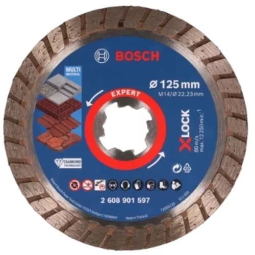 Bosch PROFESSIONAL diamantna rezalna plošča Expert MultiMaterial Turbo X-Lock 125mm 2608901597 1 kos