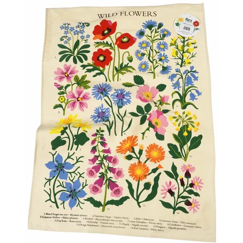 Rex London bež pamučni ručnik wild flowers, 50 x 70 cm