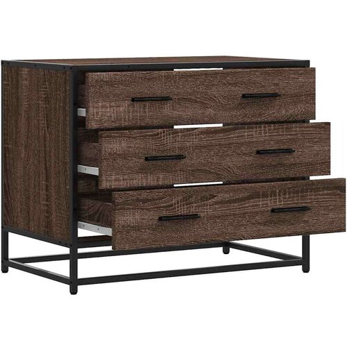 VidaXL Ormar s ladicama smeđi hrast 70x41x56 cm izrađeno drvo Slike