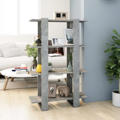 The Living Store Knjižna omara/pregrada betonsko siva 80x30x123,5 cm - Knjižna Omara, (21431286) Cene