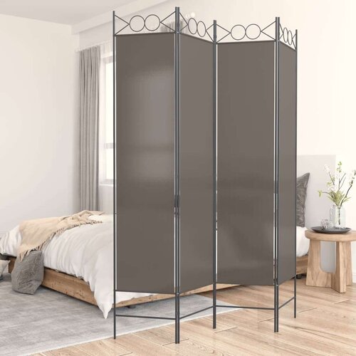  Paravan 4-delni antracitna 160x220 cm blago, (5000156049) Slike