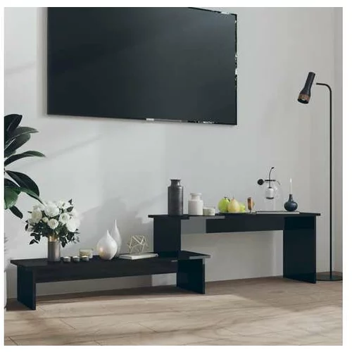  TV omarica visok sijaj črna 180x30x43 cm iverna plošča