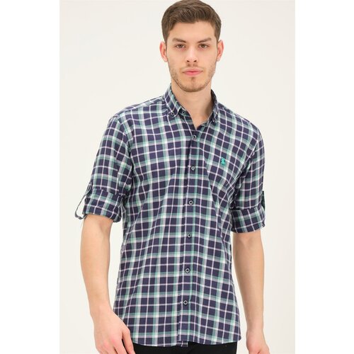 Dewberry G741 MEN'S SHIRT-LACİVERT-GREEN Cene