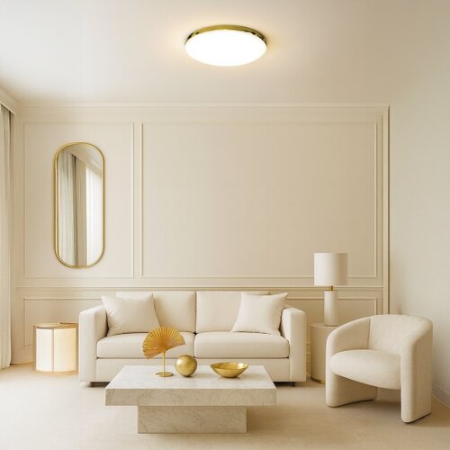  LED kupatilsko plafonsko svetlo MAYA LED/15W/230V, prečnika 33 cm, IP44, zlatno Slike
