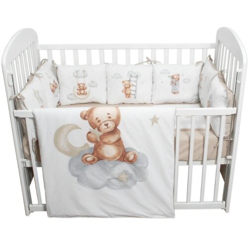 Fim Baby posteljina za krevetac sa jastučićima Tedy, Bež Slike