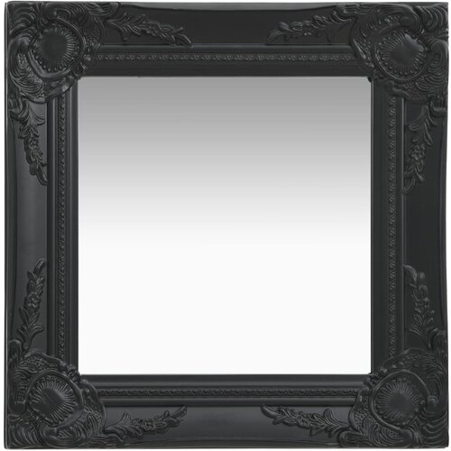 vidaXL Stensko ogledalo v baročnem stilu 40x40 cm črno Cene