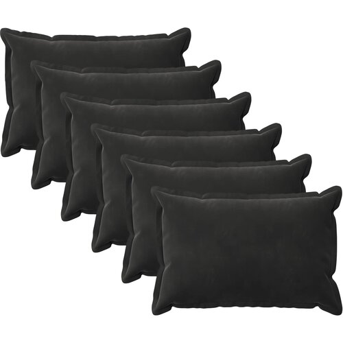 Presvlaka za jastuk 6 pcs HOUTEN Crna 50 x 70 cm Baršun Cene