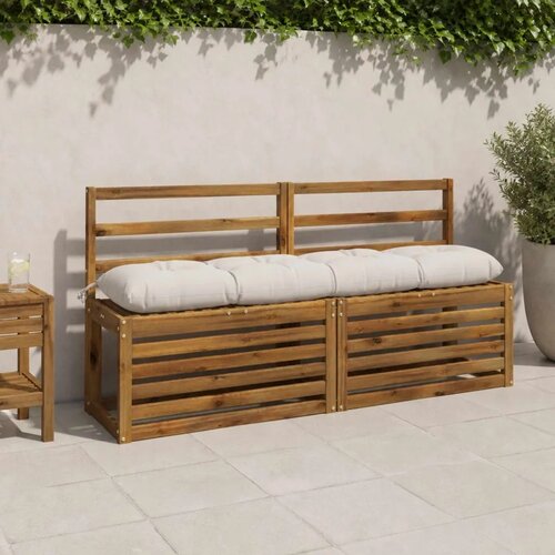  Jastučići za klupe VIANEN 2 kom. 100% poliester Bijela - Bijela 160 x 30 x 12 cm Cene