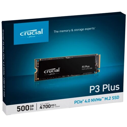 Seagate Crucial SSD P3 Plus 500GB NVMe4700/1900 MB/sPCIe Gen 4 x4 Cijene