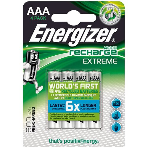 Energizer baterija rechargeable extreme micro aaa (micro aaa, 1,2 v, 4 kom.) Slike