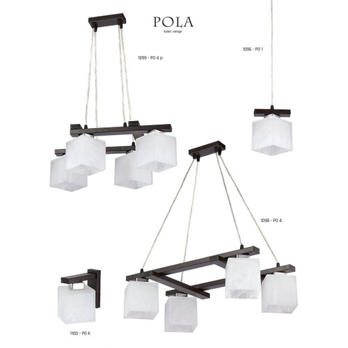 Jupiter 1097 - po 3 - visilica pola 3xE27/60W/230V wenge Slike