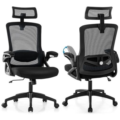  Ergonomska uredska stolica s podesivom lumbalnom potporom i računalnim naslonima za glavu Slike